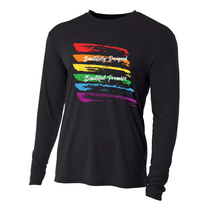 Rainbows Beautifully Designed Beautiful Promise Cooling Performance Long Sleeve Crew