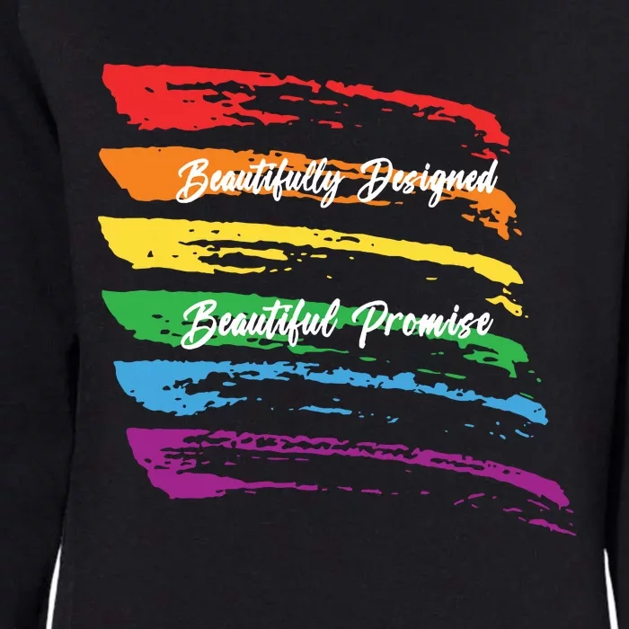 Rainbows Beautifully Designed Beautiful Promise Womens California Wash Sweatshirt