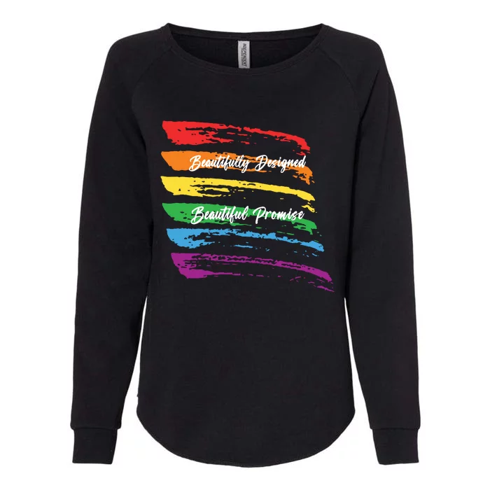 Rainbows Beautifully Designed Beautiful Promise Womens California Wash Sweatshirt