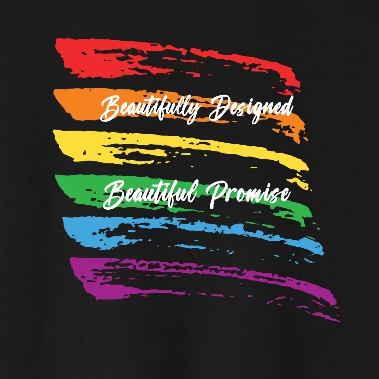 Rainbows Beautifully Designed Beautiful Promise Women's Crop Top Tee