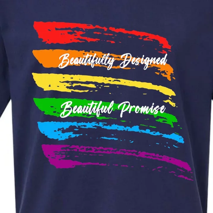 Rainbows Beautifully Designed Beautiful Promise Sueded Cloud Jersey T-Shirt