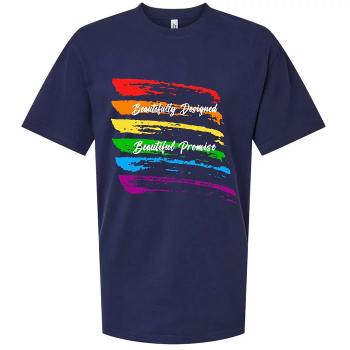 Rainbows Beautifully Designed Beautiful Promise Sueded Cloud Jersey T-Shirt