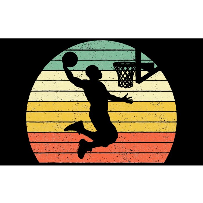 Retro Basketball Dunk Sunset Colorful Bumper Sticker