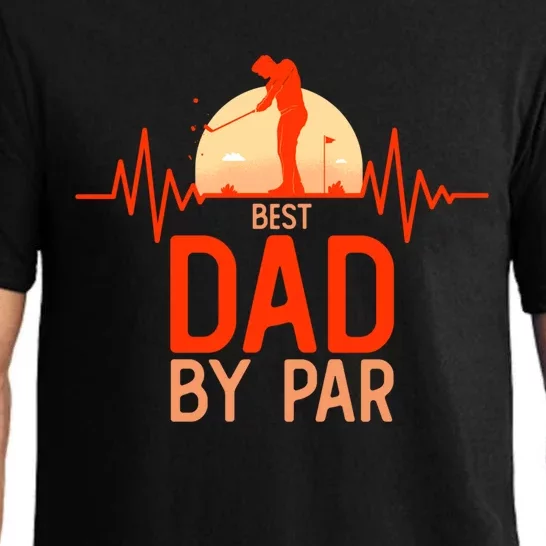 Retro Best Dad By Par Daddy FatherS Day Golf Golfer Gift Pajama Set