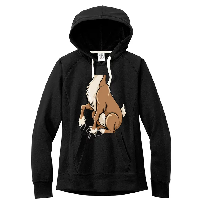 Reindeer Brown Deer Costume Gift Women's Fleece Hoodie