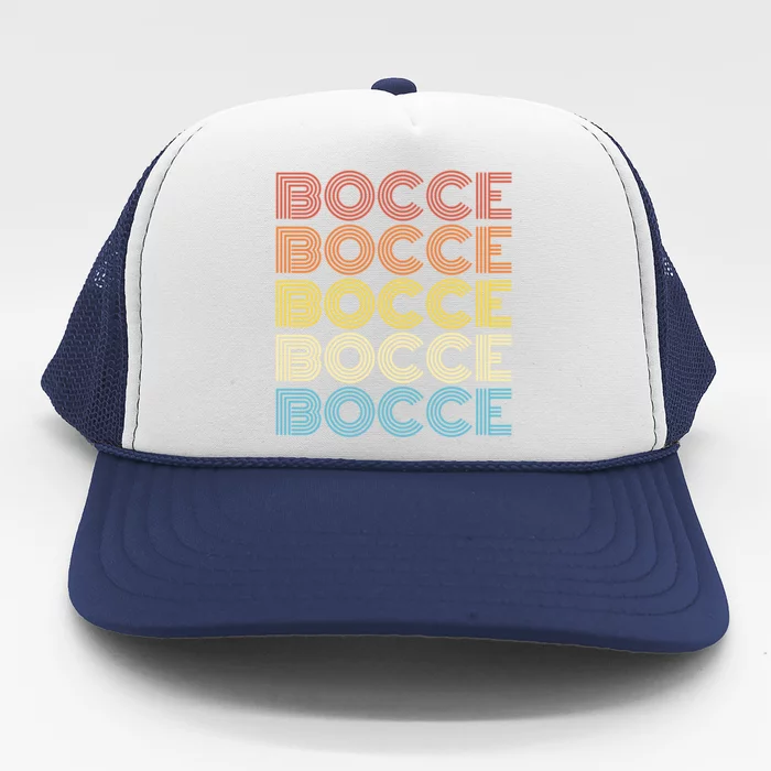 Retro Bocce Design For Bocce Ball Lover Bocci Player Gift Trucker Hat