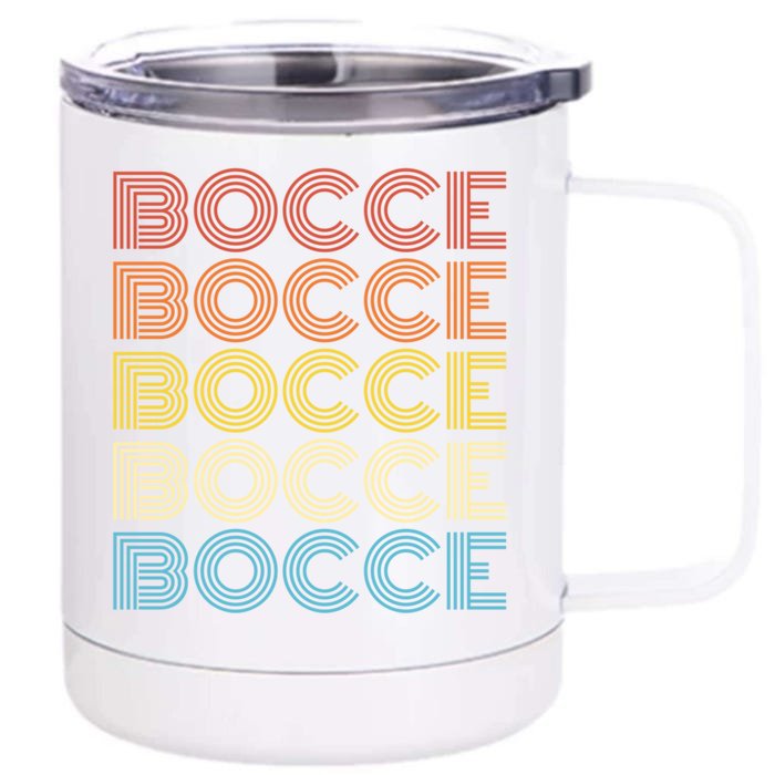 Retro Bocce Design For Bocce Ball Lover Bocci Player Gift Front & Back 12oz Stainless Steel Tumbler Cup