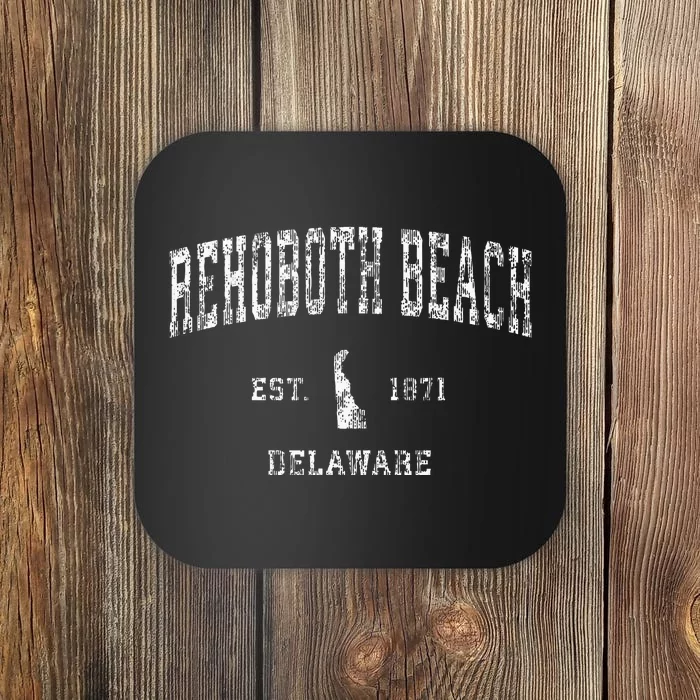 Rehoboth Beach Delaware De Vintage Athletic Sports Design Coaster