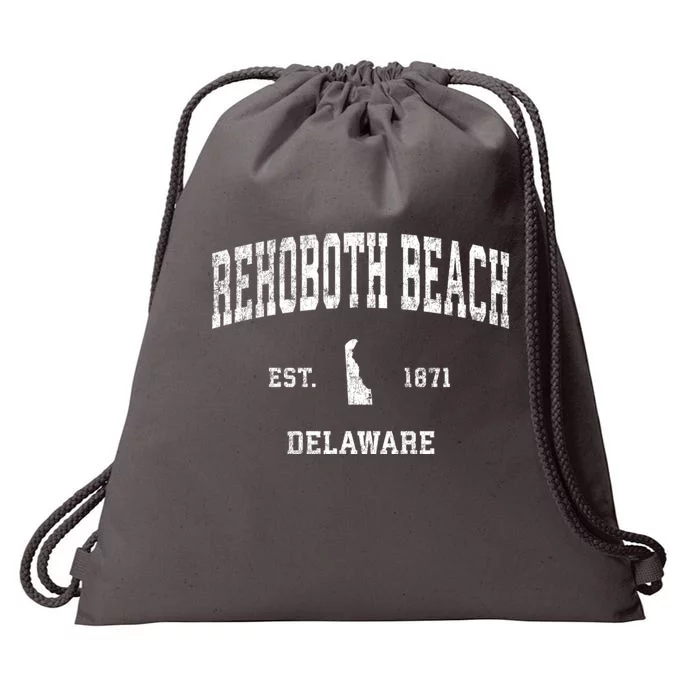 Rehoboth Beach Delaware De Vintage Sports Drawstring Bag