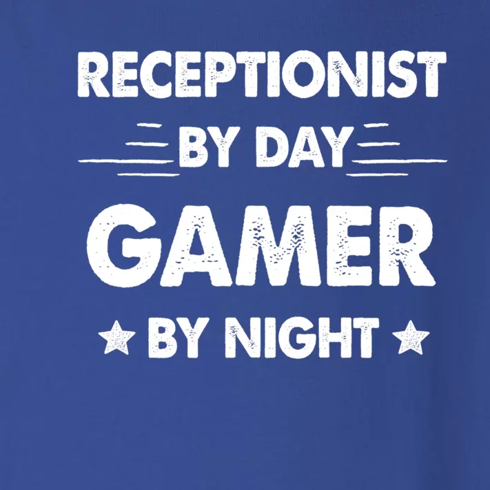 Receptionist By Day Gamer By Night Gift Toddler Long Sleeve Shirt