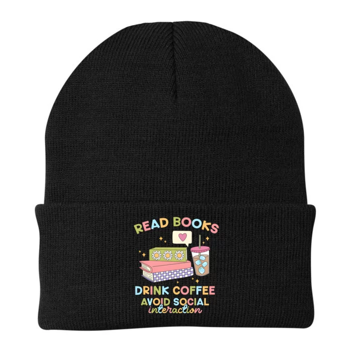 Read Books Drink Coffee Avoid Social Interaction Knit Cap Winter Beanie