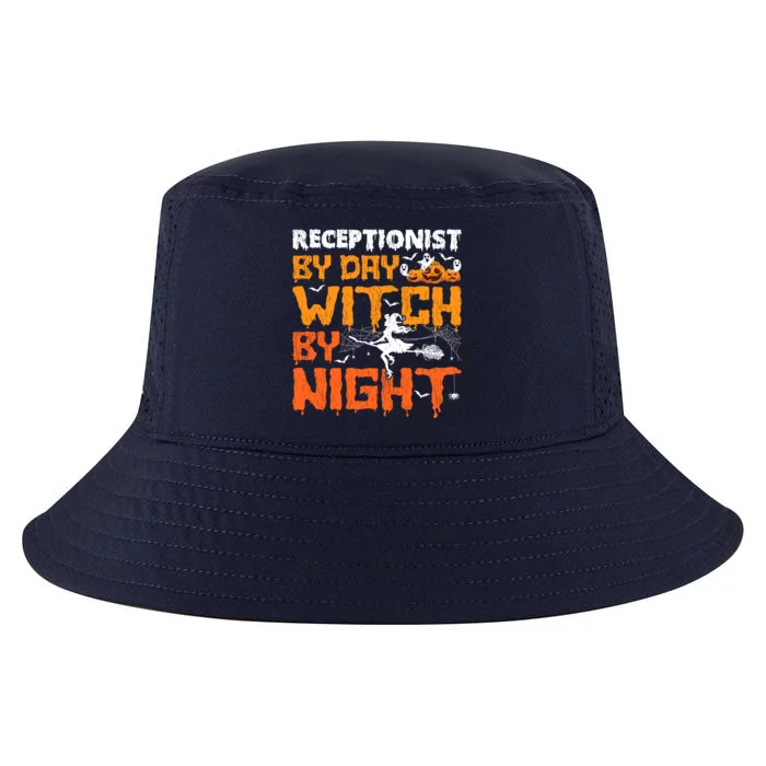 Receptionist By Day Witch By Night Receptionist Halloween Meaningful Gift Cool Comfort Performance Bucket Hat