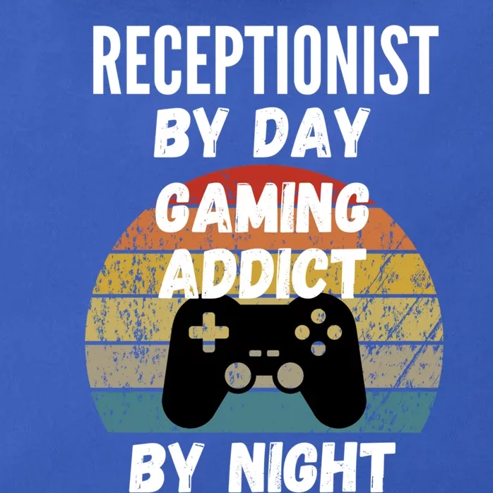 Receptionist By Day Gaming Addict By Night Gift Zip Tote Bag