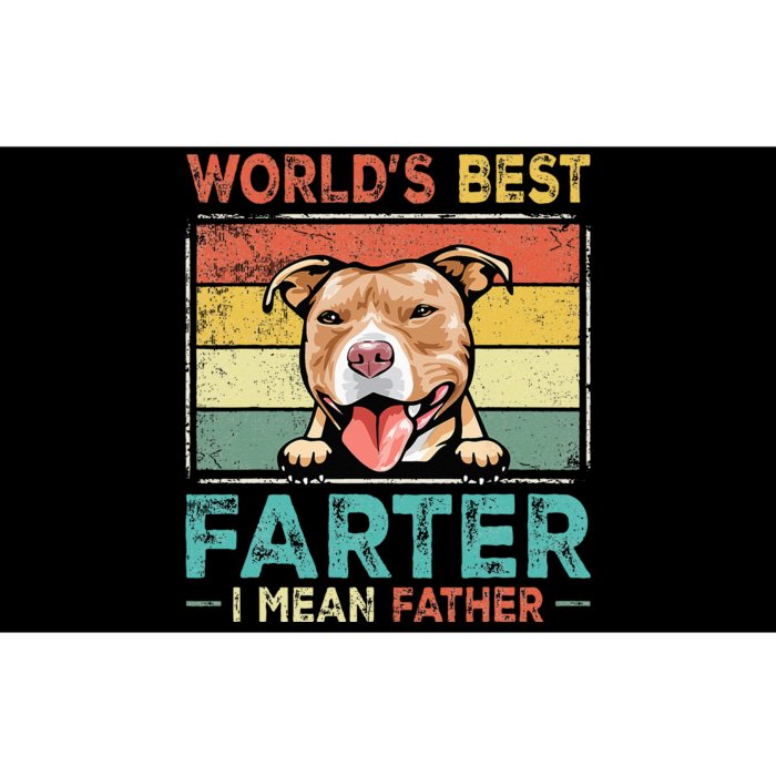 Retro Best Dad Ever Cool Pit Bull Dog Pet Lover Bumper Sticker