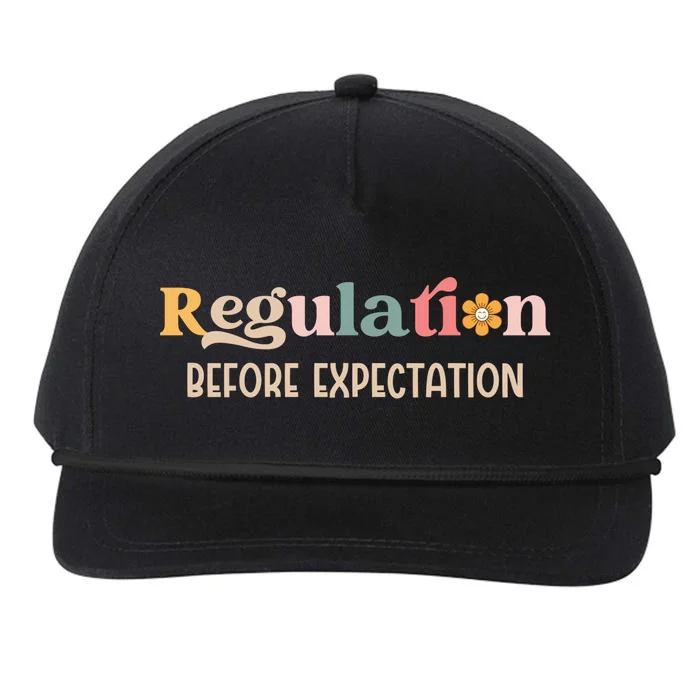 Regulation Before Expectation Special Education Teacher Gift Snapback Five-Panel Rope Hat