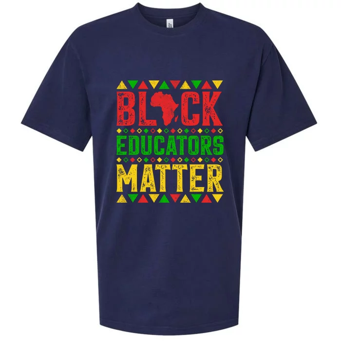 Retro Black Educators Matter For Black History Month Gift Sueded Cloud Jersey T-Shirt