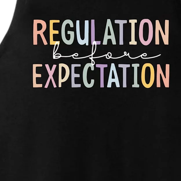 Regulation Before Expectation Powerful Message Emotional Ladies Tri-Blend Wicking Tank