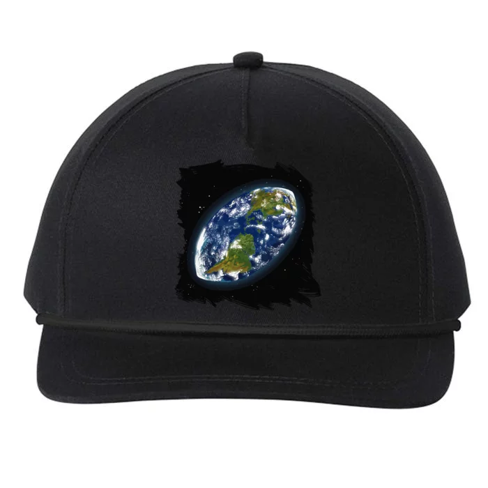 Rugby Ball Earth Snapback Five-Panel Rope Hat