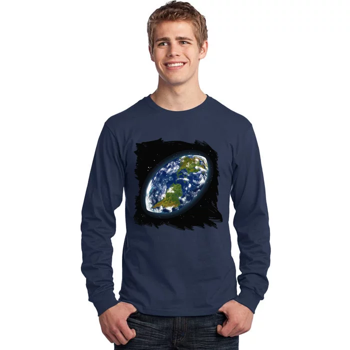 Rugby Ball Earth Tall Long Sleeve T-Shirt