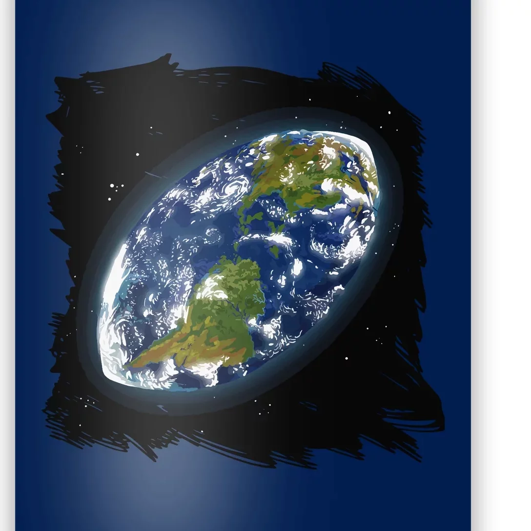 Rugby Ball Earth Poster