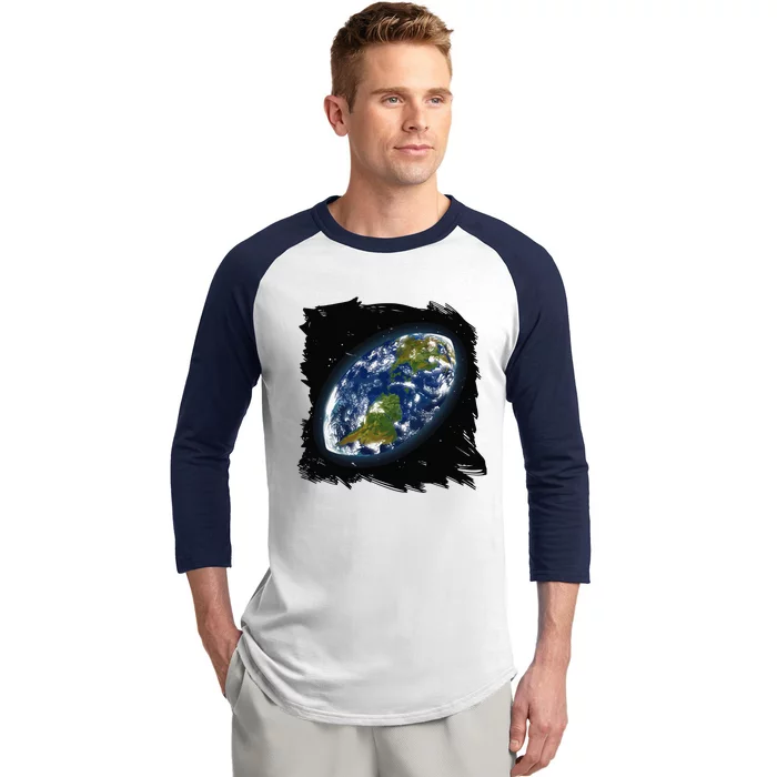 Rugby Ball Earth Baseball Sleeve Shirt