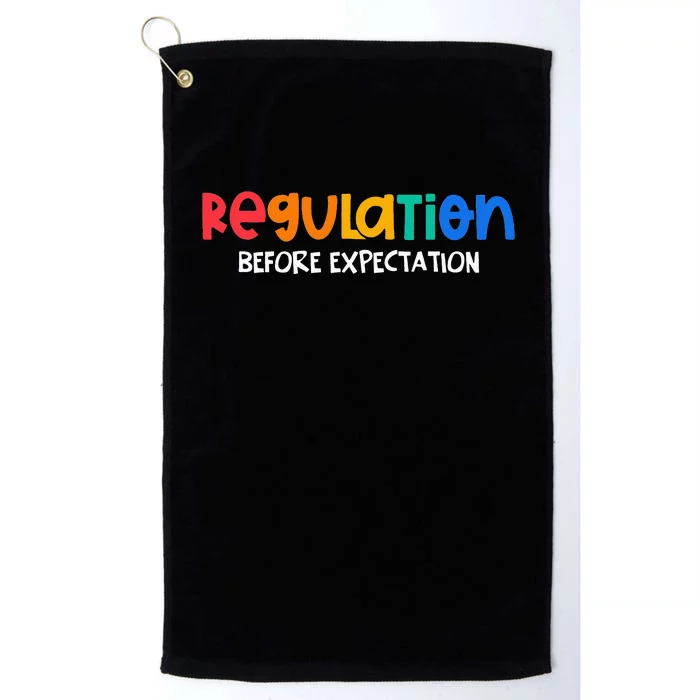 Regulation Before Expectation Autism Awareness Platinum Collection Golf Towel