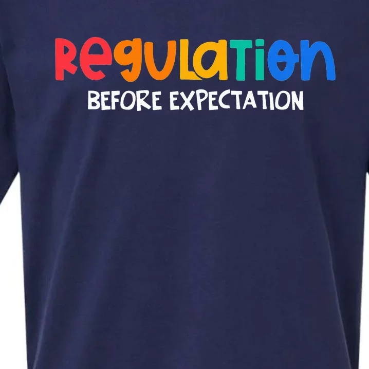 Regulation Before Expectation Autism Awareness Sueded Cloud Jersey T-Shirt