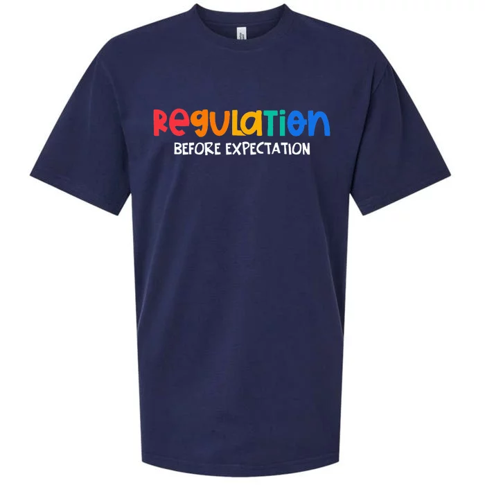 Regulation Before Expectation Autism Awareness Sueded Cloud Jersey T-Shirt