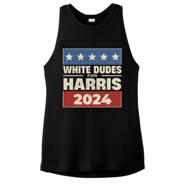 Retro Button Election For Democrats Ladies Tri-Blend Wicking Tank