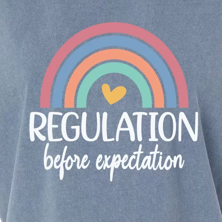 Regulation Before Expectation Neurodiversity Therapist Garment-Dyed Women's Muscle Tee