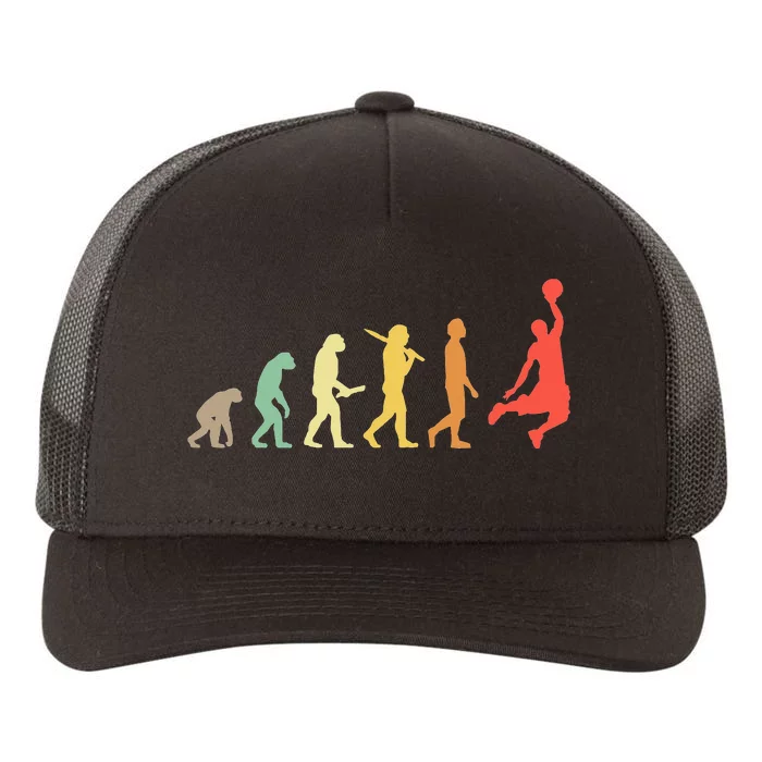 Retro Basketball Evolution Gift For Basketball Players Yupoong Adult 5-Panel Trucker Hat