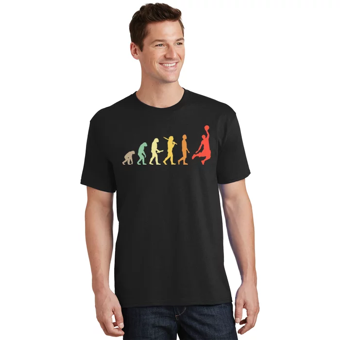 Retro Basketball Evolution Gift For Basketball Players T-Shirt