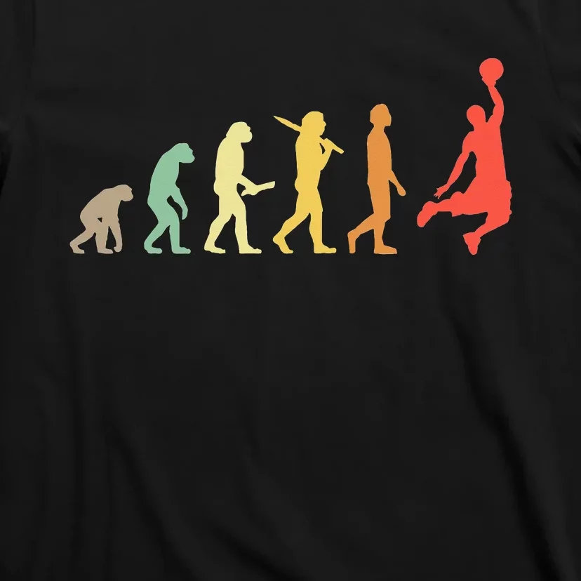 Retro Basketball Evolution Gift For Basketball Players T-Shirt