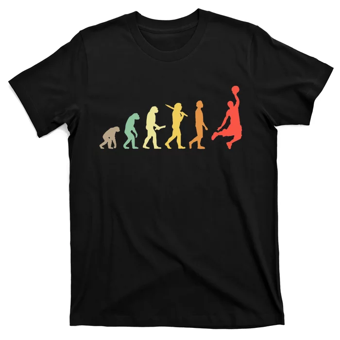 Retro Basketball Evolution Gift For Basketball Players T-Shirt