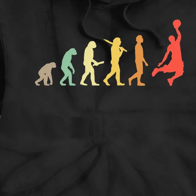 Retro Basketball Evolution Gift For Basketball Players Tie Dye Hoodie