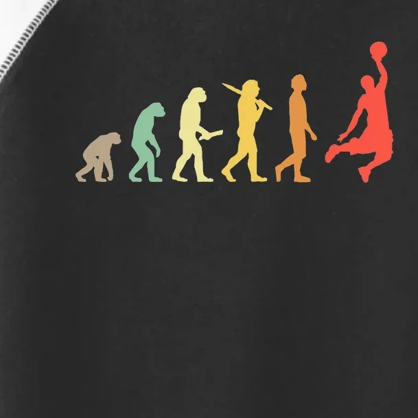 Retro Basketball Evolution Gift For Basketball Players Toddler Fine Jersey T-Shirt