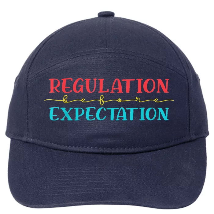 Regulation Before Expectation Autistic 7-Panel Snapback Hat