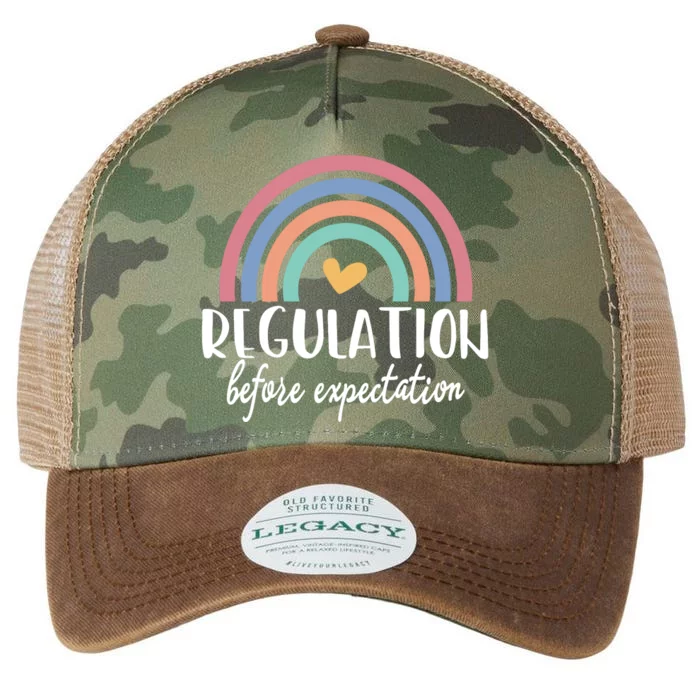 Regulation Before Expectation Autism Awareness Special Education Teacher Legacy Tie Dye Trucker Hat