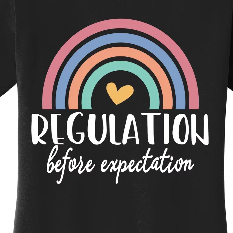 Regulation Before Expectation Autism Awareness Special Education Teacher Women's T-Shirt