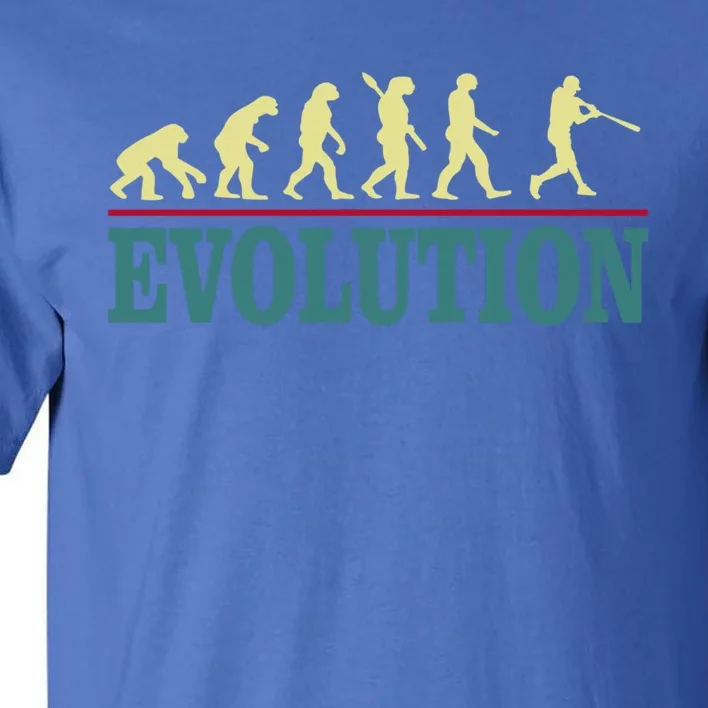 Retro Baseball Evolution For Baseball Players Gift Tall T-Shirt