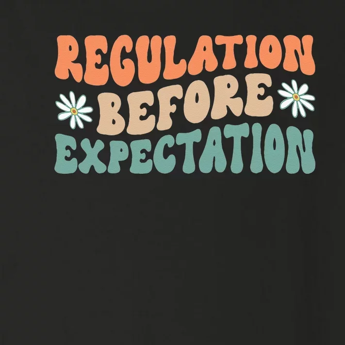 Regulation Before Expectation Retro Neurodiversity Therapist Toddler Long Sleeve Shirt