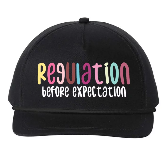 Regulation Before Expectation Autism Special Education Snapback Five-Panel Rope Hat