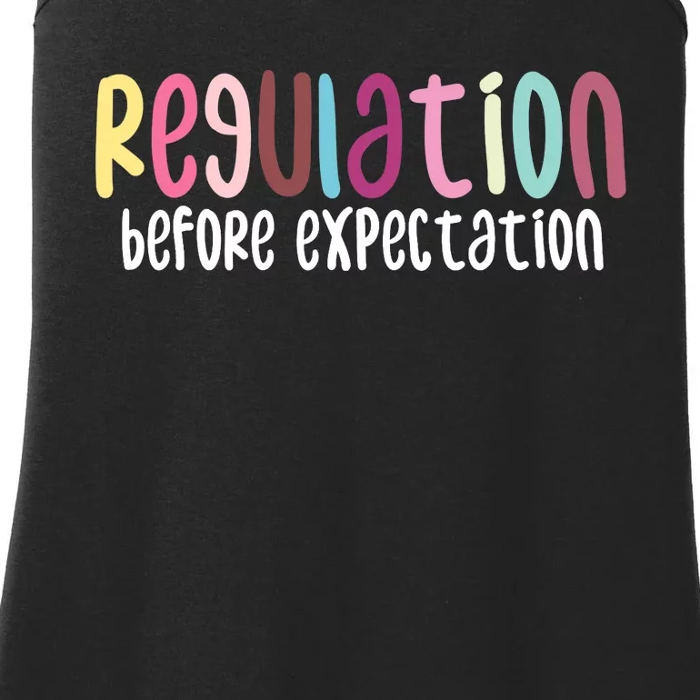 Regulation Before Expectation Autism Special Education Ladies Essential Tank