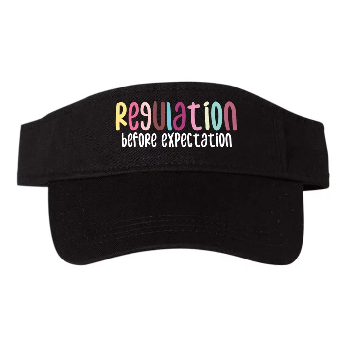 Regulation Before Expectation Autism Special Education Valucap Bio-Washed Visor