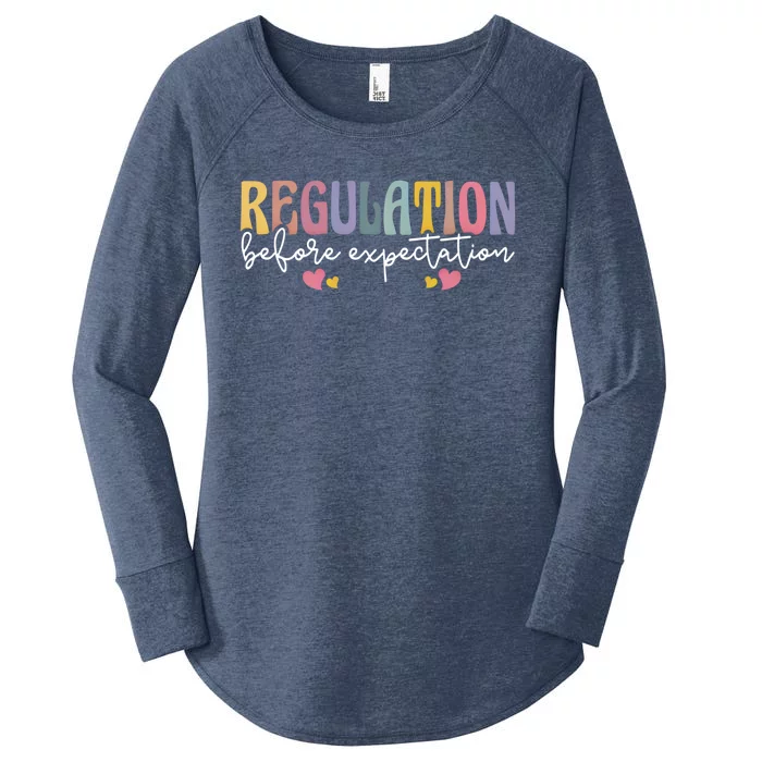 Regulation Before Expectation Autism Awareness Acceptance Gift Women's Perfect Tri Tunic Long Sleeve Shirt