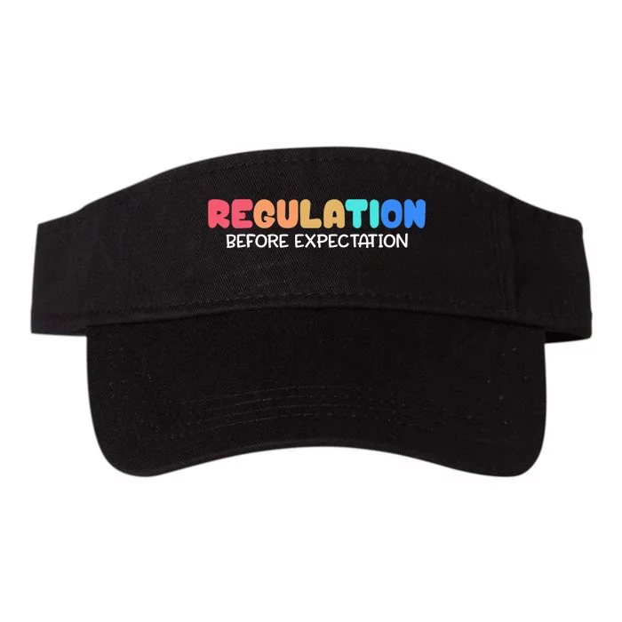 Regulation Before Expectation Autism Special Education Valucap Bio-Washed Visor