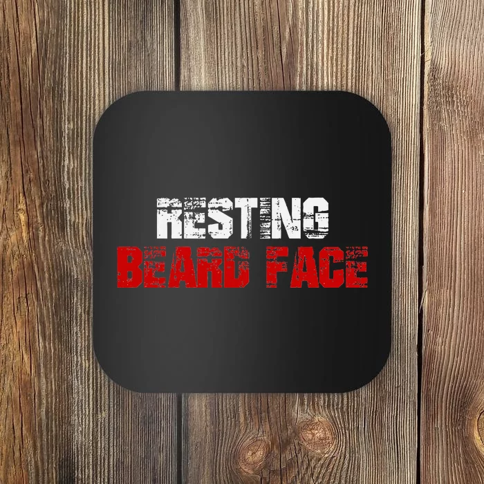 Resting Beard Face Funny Beard Parody Bearded Coaster