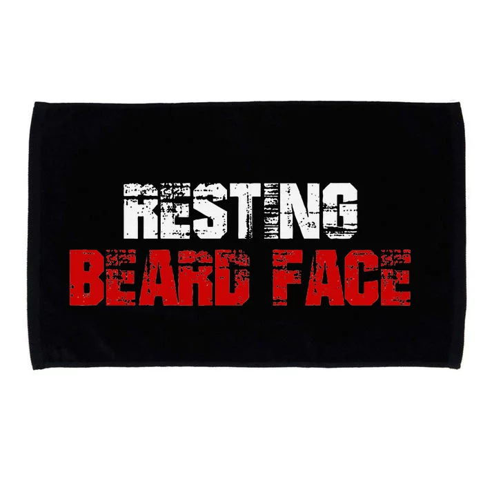 Resting Beard Face Funny Beard Parody Bearded Microfiber Hand Towel