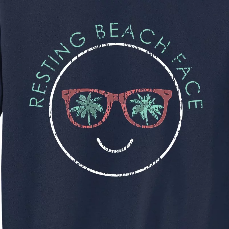 Resting Beach Face Tall Sweatshirt