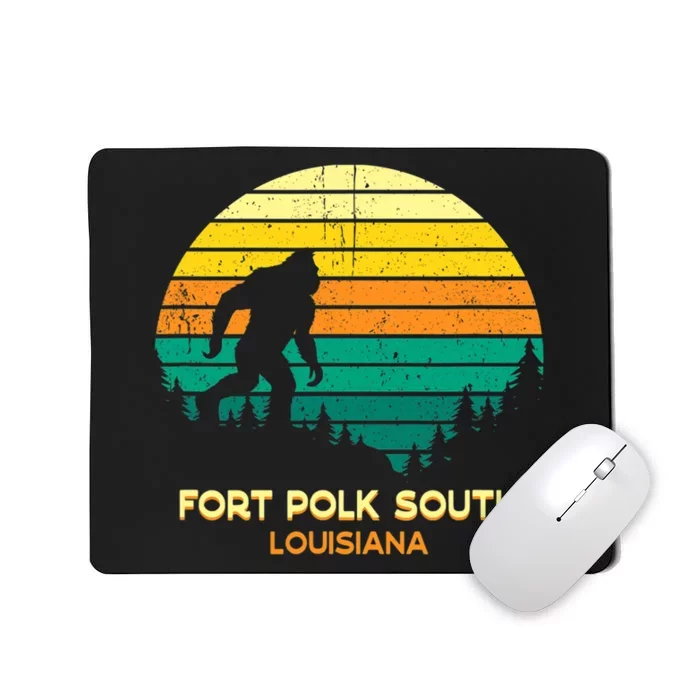 Retro Bayou Fort Polk South Louisiana Bigfoot Souvenir Mousepad